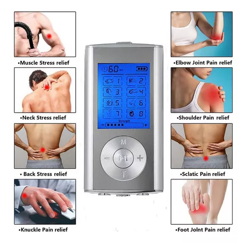 Ems estimulador muscular elétrico, massageador de pulso, 8 modos