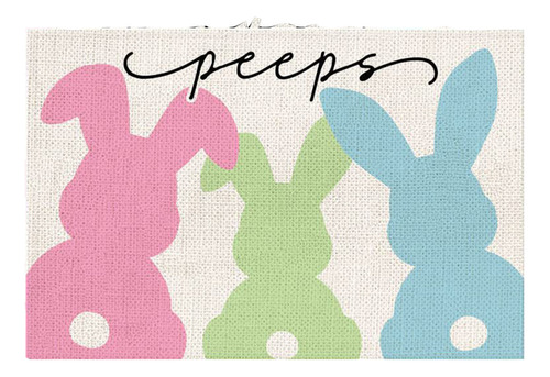 Alfombrilla De Mesa B Easter Bunny, De Lino, Estampada En Fo