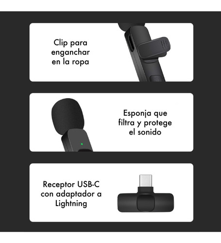 Imagen 5 de 10 de Microfono Corbatero Compatible iPhone Samsung Motorola
