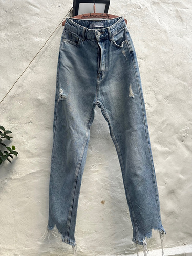 Mom Jean Zara Mujer 34 Importado (Usado)