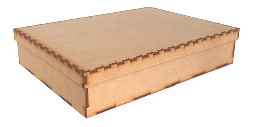 25 Caja De Mdf 30 X 22 X 6 Cm Con Tapa Tipo Zapato