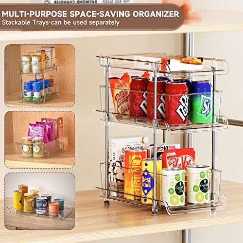 Organizador De Baño Transparente De 3 Niveles Con Separadore
