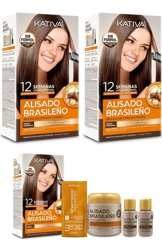 Kit 2 Piezas Kativa Alisado Brasile o Alaciado 10 Semanas