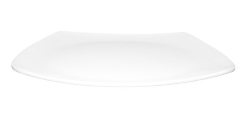 Plato Playo Melamina Blanco Cuadrado 25 Cm Resistente X12 Un