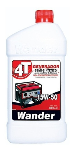 Aceite Generador Electrico 15w50 4t Semisintetico 1 Lt Sia++