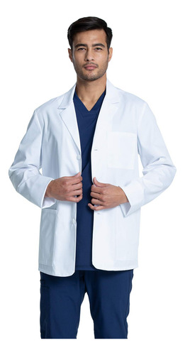 Cherokee Hombre Scrubs Lab Coat 30  Consulta Ck401, Blanco