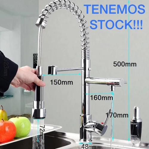 Griferia Gourmet Cocina Mesada Monocomando Canilla 50 Cm