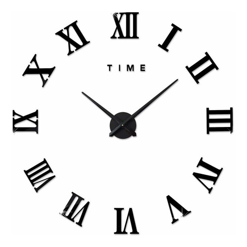 Fas1 Reloj Pared Diseño Numero Romano Etiqueta Engomada 3d
