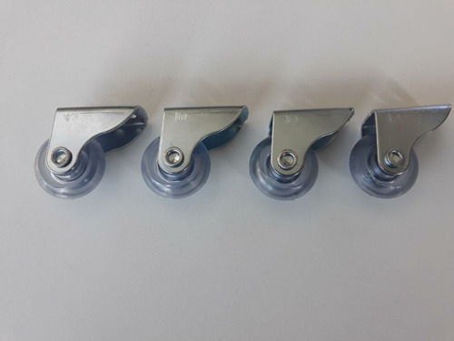 Imagem 3 de 3 de Kit 4 Rodízios 38mm + Parafusos P Móveis Em Geral