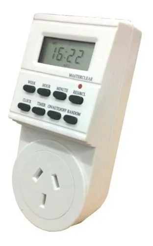 Timer Digital Temporizador Enchufe 220v Programable Electrico De 10a Reloj  De Encendido Y Apagado