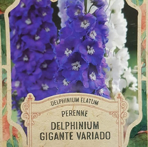 Pack Semillas Delphinium Gigante Perenne X 50 Semillas