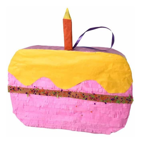 Mini Piñata Decorativa Pastel Adorno Mesa Cumpleaños Feliz