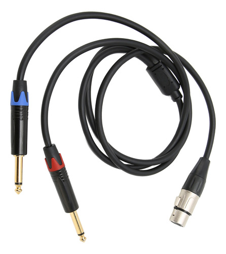 Cable Hembra Doble De 6,35 Mm A Xlr Para Micrófono, Chapado