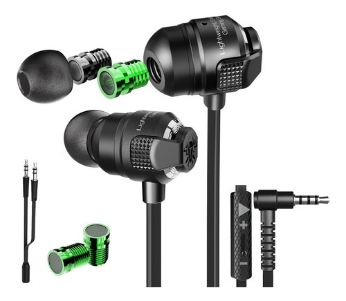 Audífonos In-ear Plextone G23 Jack 3.5mm Gaming Earphone Color Negro