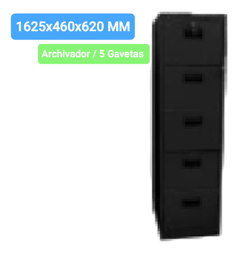 Archivador De 5 Gavetas Elegante Util Y Practico Oficina