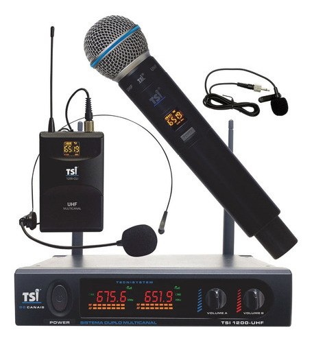 Microfone S/ Fio Tsi 1200 Cli 96 Canais M/h