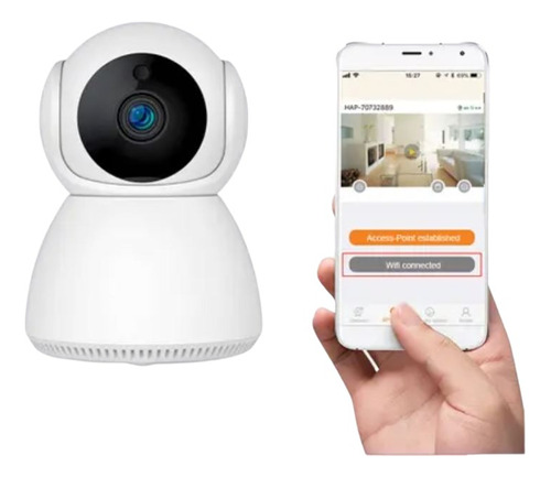 Camara Seguridad Interior Hd Wifi Vision Nocturna 360 1080p