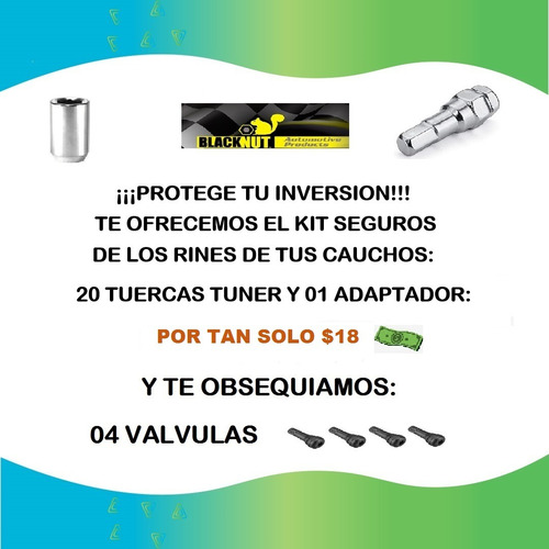 Tuercas Tuner De Rines (kit) 12x1.50mm Para Los (4) Cauchos 