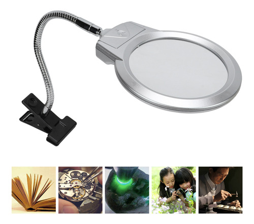 Lupa De Mangueira De Metal, Braçadeira Iluminadora Led
