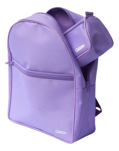 Mochila Infantil Para Jardin Nena Nene Colores Lisos Color Violeta Diseño De La Tela Lisa