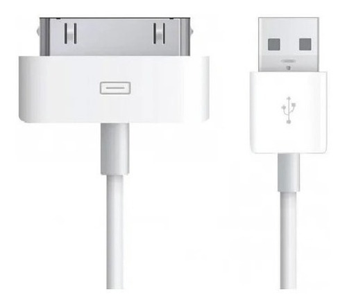 Puntotecno - Cable Datos Y Carga Para iPhone 4 Blanco