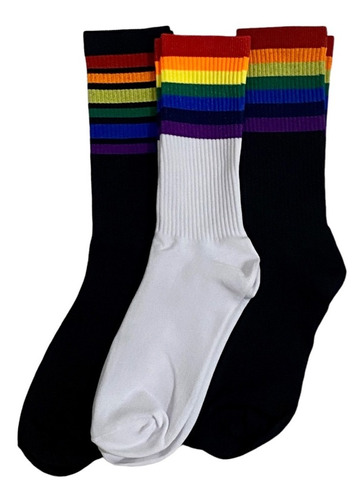 Calcetas Calcetines Pride Arcoiris Orgullo Gay Lgbt 3 Pares