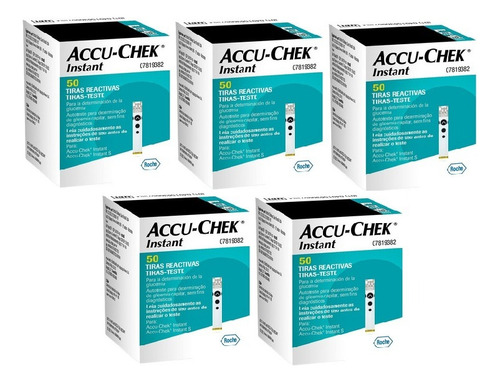 250 Tiras Cintas Glicemia Accu-chek® Instant
