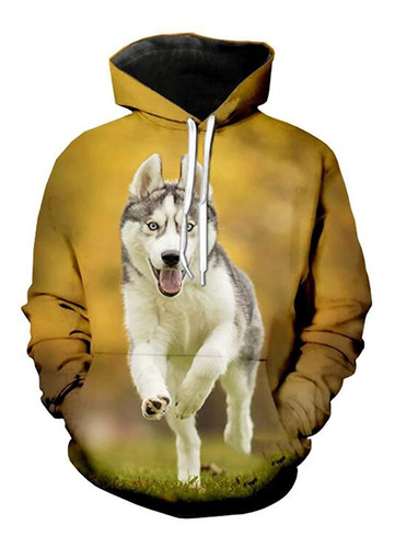 Lindo Siberiano Husky Perros Animales 3d Impresión Sudadera