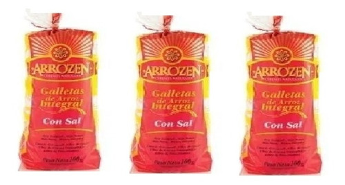 Pack X 3 Galletas De Arroz Con Sal Natuzen/arrozen X 100grs 