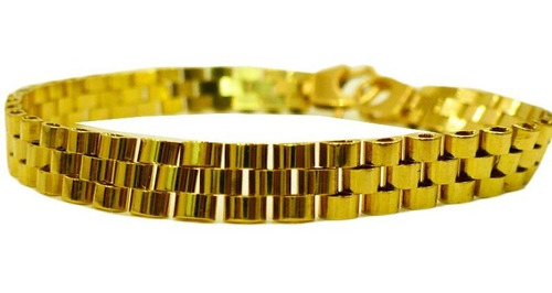 Pulsera Hombre Oro Gruesa 20 Grs Cierre Mosqueton Especial Diámetro 7 Cm Largo 20 Cm
