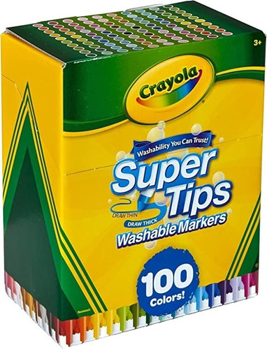 Imagen 1 de 4 de Crayola Juego De Rotuladores Super Tips, Lavables
