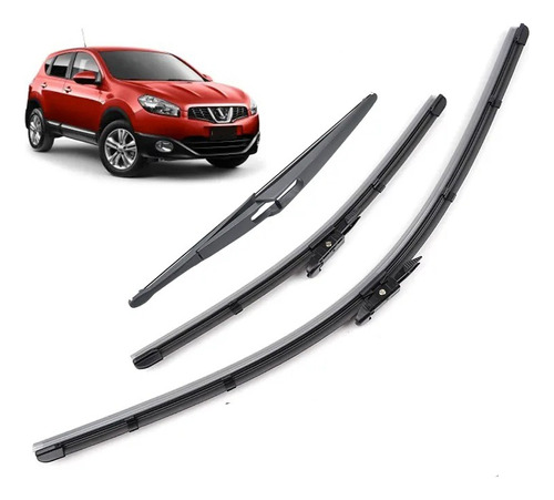 3 Plumillas Limpiaparabrisas Nissan Qashqai J10 / No Chino 