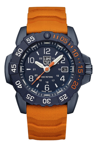 Set Reloj Y Correa Luminox Hombre Naranja Xs.3253.cbnsf.set