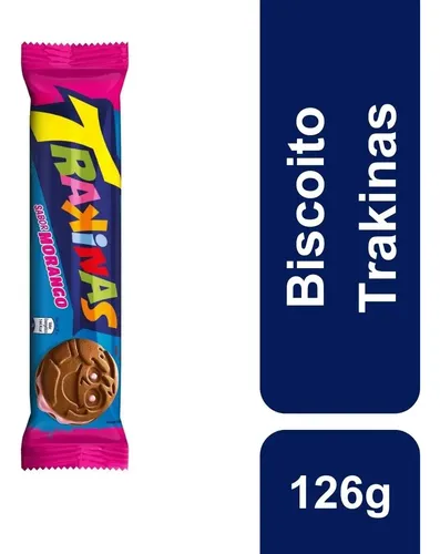 biscoito recheado Sabor Chocolate E Morango from Trakinas - Vegan biscoito recheado Sabor Chocolate E Morango from Trakinas - Vegan
