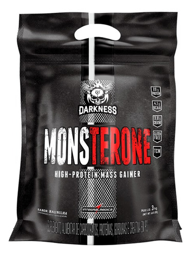 Monsterone 3kg Darkness Integral Médica Mass Gainer Protein