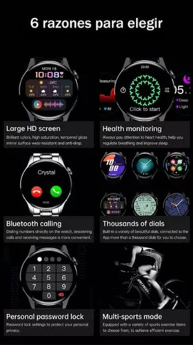 Reloj Inteligente Bluetooth Responde Y Hace Llamadas Ip68 A