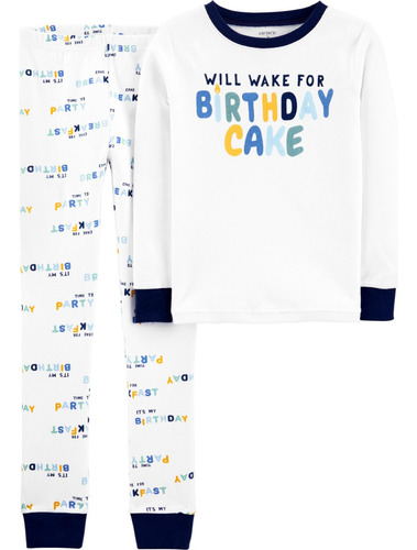 Pijama  2 Piezas  Carters Con Pastel De Cumpleaños