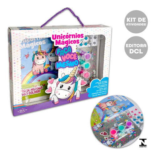 Kit Livro Faça Você Mesmo Unicórnios Mágicos Infantil - Dcl