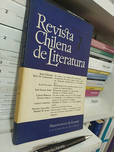 Revista Chilena De Literatura 7  1976 Emilio Osses Céspedes 
