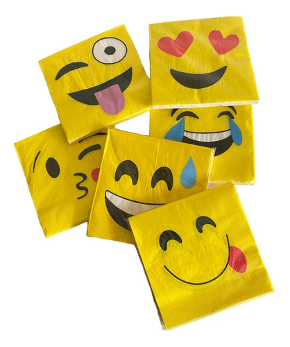 Pack X12 Servilletas Decorar Fiestas Servilletas Emoji