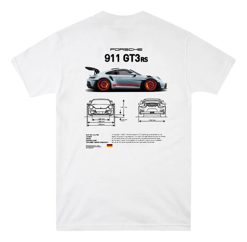 Franela Porsche 911 Gt3 Rs Manga Corta De Algodon Estampada