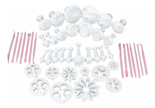 Kit De Moldes De Corte Y Herramientas Para Fondant 47 Piezas