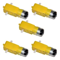 Comprar 5 Piezas Motorreductor Recto 48:1 Motor 2 Ejes Carro Arduino