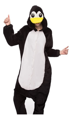 Pijama Con Capucha Penguin Cosplay Animal Para Mujer Y Hombr