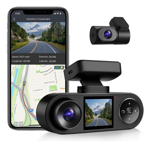 Coxpal 3 Channel Dash Cam For Front And Rear And Inside Wit.