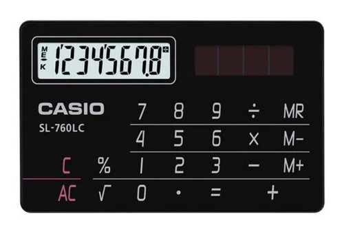 Calculadora Bolsillo Casio Sl-760lc 8 Dig Carga Solar Entreg