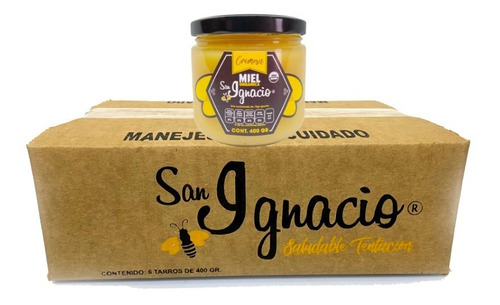 Miel Orgánica San Ignacio Cremosa (mantequila) Caja 6pz 400g