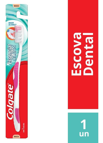 Escova De Dente Colgate Essencial Clean 1 Unid