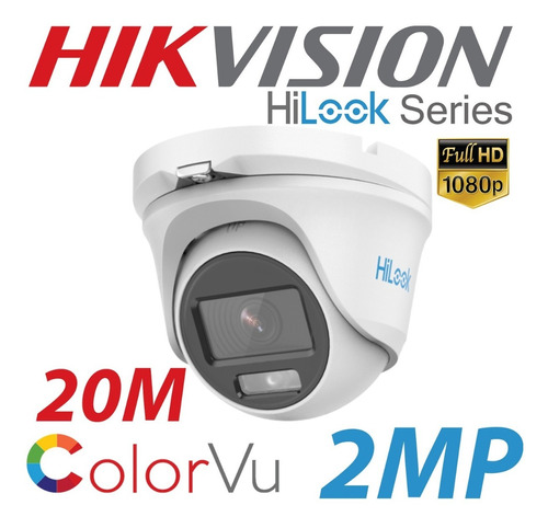 Camara Domo Hilook Colorvu  De 2mp 2.8mm Imagen A Color 24/7