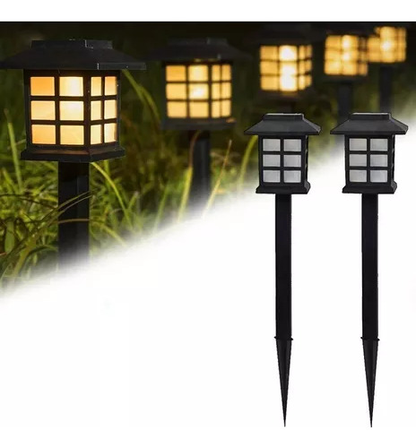 2 Focos De Luz Solar Led Para Casa, Césped Y Jardín, Pincho